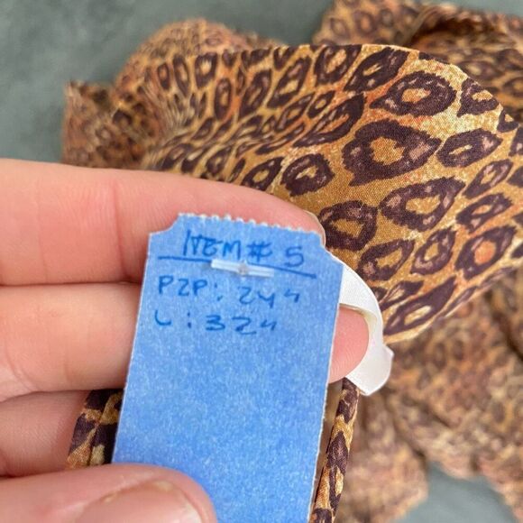 Victoria’s Secret Leopard Print Chiffon Kimono Robe Attached Belt – One Size - Picture 7 of 9